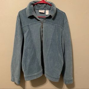 Blue corduroy zip up jacket